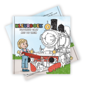 Kleurboek Floortje gaat met de trein