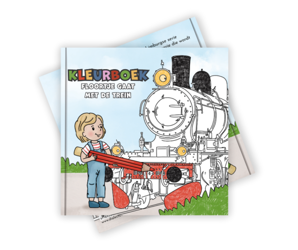 Kleurboek Floortje gaat met de trein